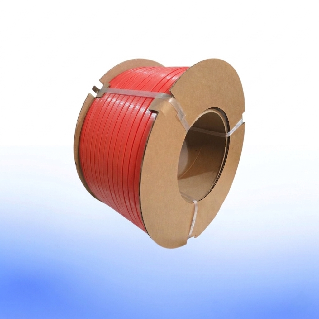 Fleje premium de polipropileno virgen color rojo, calibre 26mm — Flejes Imperiales
